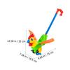 BESTonZON Detachable Rooster Push and Pull Learning Walker for Plastic Trolley with Smooth Grip Early Education Waddling Guide for Play and Walking Development Random Color view 2