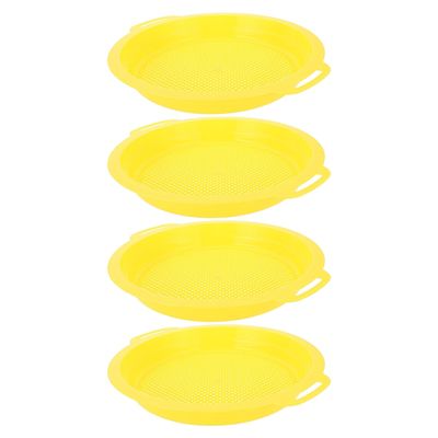 Abaodam 4Pcs Sand Sieve Lightweight Material Interactive Outdoor Beach Tools for Boys and Promote Imagination and Coordination Skills Random Color