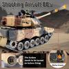 Supdex 1:18 RC Tank That Shoot BBS, 2.4G Metal German Leopard II Remote Control Model Toys, Army Tank Toy with Smoke, Lights, Sound and Recoil,Military RC Vehicle for Adults and Kids 6+Year Old view 2