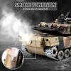 Supdex 1:18 RC Tank, 2.4G US Metal M1A2 Remote Control Tank That Shoot BBS Model Toys, Army Toy with Smoke, Lights, Sound and Recoil,Military RC Vehicle for Adults and Kids 6+ Year Old view 4