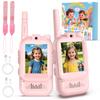 Video Walkie Talkies for Kids, 2 Pack Facetime Walkie Talkies with HD Camera & Voice Changer for Boys Girls for Family Games, Indoor, Outside, Hiking Christmas Birthday Toys Gift Ages 3-12 (Pink) view 1
