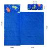 Toddler Nap Mat with Pillow and Minky Blanket, Large 54.7''x33.4'' Kids Sleeping Bag, Washable, Roll up, Sleeping Mat for Boys & Girls, for Daycare Preschool, Kindergarten, CampingDinosaur view 4