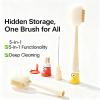 5-in-1 Multifunctional Cup Brush, Bottle Cleaning Set with Rim Brush, Gap Brush, Silicone Head, Sponge Head and Straw Brush (Blue) view 3