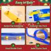 Valentines Day Gifts for Kids - Flex Tracks 16.4 Ft Starter Set Flexible Race Track for Kids, Race Car Ramp Track Compatible with Hot Wheels and Diecast 1/64th Cars with Strong Suction Cups (Blue) view 4