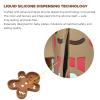 Baby Silicone Feeder Set, BabyX 3-pcs Gingerbread-themed Baby Plate with Suction, Spoon and Fork for Babies Toddler Kids, BPA-Free, Baby Utensils Feeding Supplies, Microwave and Dishwasher Safe view 4