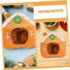 Beaupretty Christmas Gingerbread House Headgear Lightweight Comfortable Holiday Party Hat for Adults Reusable Xmas Celebration Accessory with Bright Cartoon Design view 3