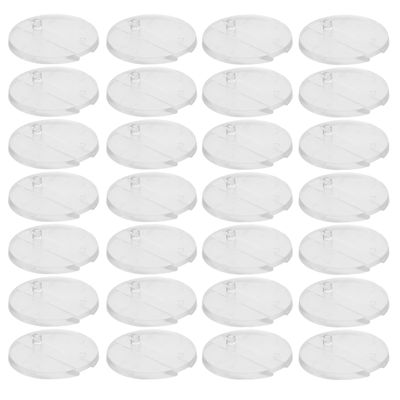 Abaodam 30pcs Clear Plastic Action Figure Stand Bases for Articulated Figures Non-scratch Round Model Support Pedestal for Display Holder Compatible with Various Brands and Styles