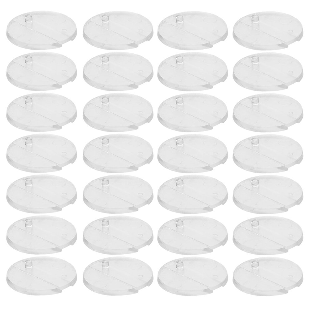 Abaodam 30pcs Clear Plastic Action Figure Stand Bases for Articulated Figures Non-scratch Round Model Support Pedestal for Display Holder Compatible with Various Brands and Styles