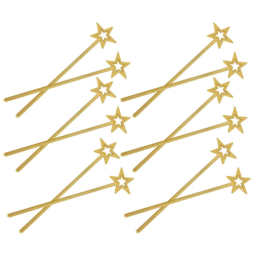 BESPORTBLE 12pcs Glitter Star Fairy Wands for Sparkling Celestial Costume Accessories for Birthday Party Halloween Christmas Wedding Cosplay Group Play