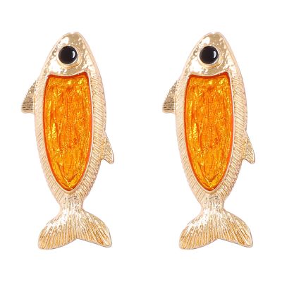4.8 * 2cm Vintage Alloy Bohemian Earrings For Women,orange,4.8 * 2cm