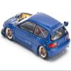 1:64 Diecast Model Car Compatible with Honda Civic EG6 w/No Hood Pandem Blue Limited Edition by Pop Race PR640174 view 3