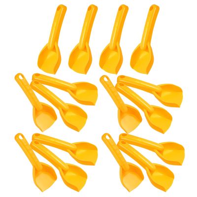 BESPORTBLE 16pcs Mini Plastic Sand Shovels for Little Shovel for Outdoor Beach Digging and Planting Lightweight Scoops for Play in Orange 16pcs