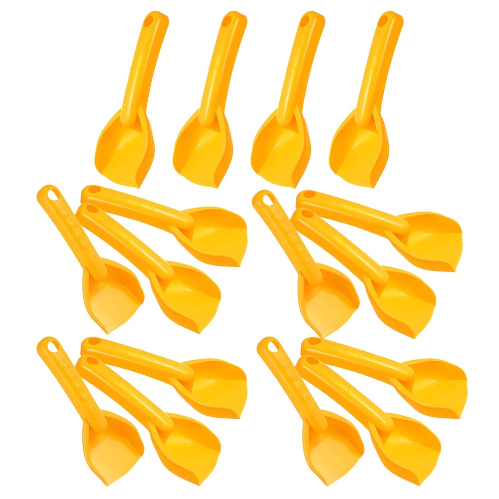 BESPORTBLE 16pcs Mini Plastic Sand Shovels for Little Shovel for Outdoor Beach Digging and Planting Lightweight Scoops for Play in Orange 16pcs
