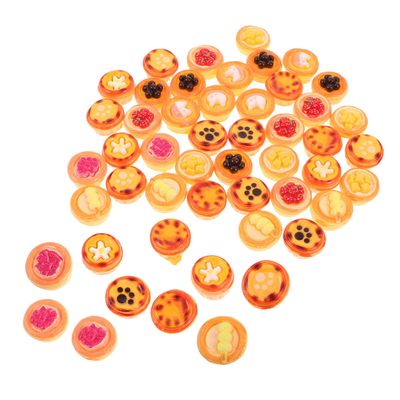 Toddmomy 10PCS Miniature Egg Tart Dollhouse Food Models Realistic Mini Dessert Props for Dollhouse Party Pretend Play Kitchen Accessories Cooking Game Supplies