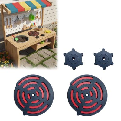 2-Pack for Mud Kitchen/Kitchen Sets 5",Realistic On/Off Look with Spinning Knobs,Role-Playing Stove Accessories