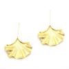 6.3 * 4.6cm Retro Metal Leaf Alloy Earrings,silvery,6.3 * 4.6cm view 2
