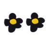 5.2 * 4.8cm Bohemian Acrylic Cartoon Flower Earnail Female ,black,5.2 * 4.8cm view 1