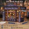 TOYQI Book Nook Kit, DIY Miniature Dollhouse Kit for Adults and Teens, Booknook Tiny House Kit Bookshelf Decoration 3D Wooden Puzzle Bookend for Valentine's Day Couple Lovers - Notting Hill Stories view 4