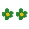 5.2 * 4.8cm Bohemian Acrylic Cartoon Flower Earnail Female ,green,5.2 * 4.8cm view 1