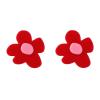 5.2 * 4.8cm Bohemian Acrylic Cartoon Flower Earnail Female ,green,5.2 * 4.8cm view 4