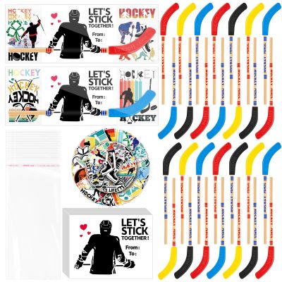 28 Set Valentines Day Gifts Hockey Party Favors Bulk Hockey Pencils and Erasers Includes Hockey Pencils Hockey Stickers Hockey Cards Packaging Gift Bags Hockey Fans Sports Fans Party Prize Gifts