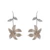 9.5 * 4.5cm Bohemian Alloy Flower Earrings,golden,9.5 * 4.5cm view 1