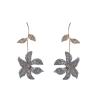 9.5 * 4.5cm Bohemian Alloy Flower Earrings,golden,9.5 * 4.5cm view 2