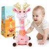 Dancing Giraffe Musical Plush Toy, Recording & Repeating Talking Giraffe Baby Toy for 612 Months, Interactive Singing Stuffed Animal, Birthday Gift for Grandkids Infants Toddlers(Pink) view 1