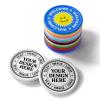 Zoragarria 200-1000 Custom Plastic Chips,Personalized Design of Logo, Image, Text Printed on Coins, Good for Drink Tokens, Poker Games, Bar, Business Cards and Party (White) view 1