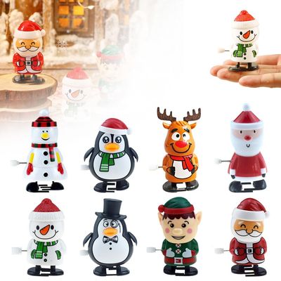 Wind Up Christmas Stocking Stuffers, 2026 New 8 Pcs Christmas Goodie Bag Stuffers, Walking Fidgets Festive Party Favors Filler for Table Decor Gifts (A)