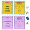 Adkoat 4PCS Mahjong Shuffler Cards for Tiles Mixing & Shuffling - Portable Mah Jongg Accessories and Gifts for Party Supplies - Waterproof Mahjongg Flipper with Rules & Funny Saying for Beginner view 1