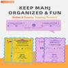 Adkoat 4PCS Mahjong Shuffler Cards for Tiles Mixing & Shuffling - Portable Mah Jongg Accessories and Gifts for Party Supplies - Waterproof Mahjongg Flipper with Rules & Funny Saying for Beginner view 3