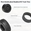 1/12 RC Rubber Tires, daitoku RC Car Tires and Wheels for 1/12 WPL B14 B24 C14 C24 MN D90 D91 D96 D99 - Style C (Black) view 2
