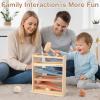 Vanplay Ball Drop Toys for One Year Old Boy Girls Birthday Gifts, Montessori Toys for 1 2 Year Old, Wooden Hammer Rolling Ball Toys for Toddlers 1-3, Cause and Effect Toys for Baby 12M+ First Gifts view 4