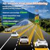 Solar Radar Speed Display Sign - Traffic Speed Radar with Adjustable Speed Limit, Remote Control LED Warning Sign, Yellow 60x90cm - Enhance Road Safety view 4