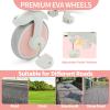 JMMD Foldable Baby Tricycle, White and Pink, Adjustable Canopy, Kids Stroller Trike with Safety Features view 3