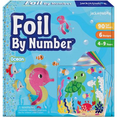 jackinthebox Foil by Number Ocean Crafts Kits for Kids, Girls Toys Ages 48