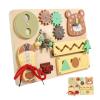 Activity Board - Wood Educational Toddler Toy for Early Learning, Fine Motor Skills, Cognitive Development, Kids, Preschool Kindergarten Classroom Homeschooling Summer Camp Family Nights Educators view 1