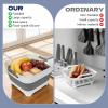 2nd Gen Collapsible Wash Basin for Baby Bottle Washer, 2.4 Gallons Portable Dish Pan Bucket for Camping Kitchen Sink (Grayish White, 2 Pack) view 4