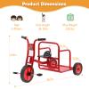 Kids Tricycle for Toddler Ages 3+, Preschool Kids Trike Bike with Non-Slip Pedal and Airless Rubber Wheels, Outdoor Playground Daycare Kid's Balance Bike, Gift for Boys and Girls (Cargo-Red) view 3