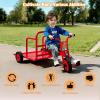 Kids Tricycle for Toddler Ages 3+, Preschool Kids Trike Bike with Non-Slip Pedal and Airless Rubber Wheels, Outdoor Playground Daycare Kid's Balance Bike, Gift for Boys and Girls (Cargo-Red) view 4