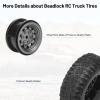 1/12 RC Car Tires and Wheels, daitoku RC Car Rubber Tires for 1/12 WPL B14 B24 C14 C24 MN D90 D91 D96 D99 (Gray) view 2