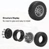 1/12 RC Car Tires and Wheels, daitoku RC Car Rubber Tires for 1/12 WPL B14 B24 C14 C24 MN D90 D91 D96 D99 (Gray) view 4