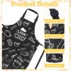 XLSXEXCL Kids Apron and Chef Hat Set, Little Chef Apron Adjustable Child Aprons Chef in Training Funny Aprons with 2 Pockets for Boys and Girls (Black) view 3