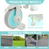 JMMD Foldable Baby Tricycle, Mint and White, Adjustable Canopy, Kids Stroller Trike with Safety Features view 3