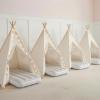 4 Pack Kids Tent Indoor with Inflatable Airbeds, Teepee Tent for Kids Slumber Party, Foldable Toddler Play Tent Sleepover Tents for Girls & Boys Gift view 1