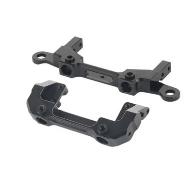 1/10 Scale Aluminum Front Rear Bumper Servo Mount Bracket Body Shell Column Mount Compatible with RC Car Models AXI03007 Compatible with Part Number AXI03007(Black)