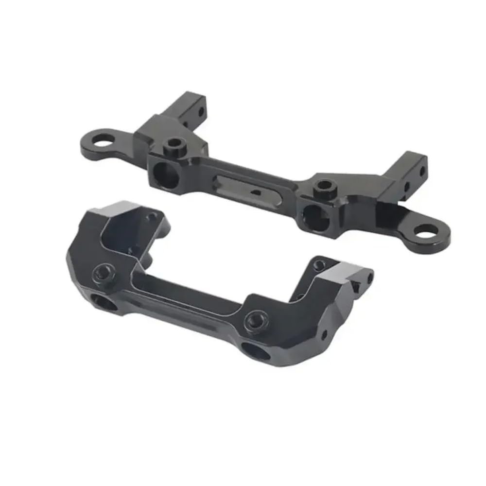 1/10 Scale Aluminum Front Rear Bumper Servo Mount Bracket Body Shell Column Mount Compatible with RC Car Models AXI03007 Compatible with Part Number AXI03007(Black)