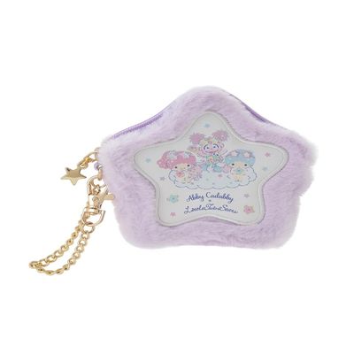 Abby x Little Twin Stars: Star-shaped fur pouch, purple (LAV), One Size