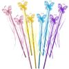 Abaodam 8pcs Butterfly Fairy Wands for Portable Lightweight Sticks with Ribbon Safe Material Creative Gift for Birthday Party Dress-up Fun view 1